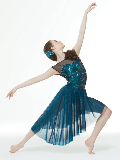 Turquoise Sparkle - Lyrical costume for hire | Costume Source